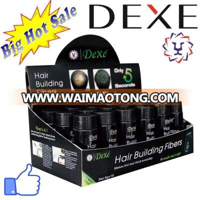 Dexe 2017 hotest sale hair building fibers for baldness treatment/thinning hair